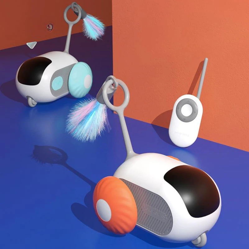 Smart Remote Control Cat Car - Interactive USB Rechargeable Toy with Self-Moving Technology