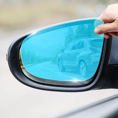 Premium Car Rearview Mirror Rainproof Film - Crystal Clear Anti-Fog Protection for Safe Driving