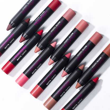 Professional 12-Piece Lipstick Collection - Complete Matte & Glossy Set | Long-Lasting Formula