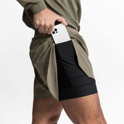 Stretch Muscle Gym Sports Shorts for Men, Fitness Workout Training Shorts
