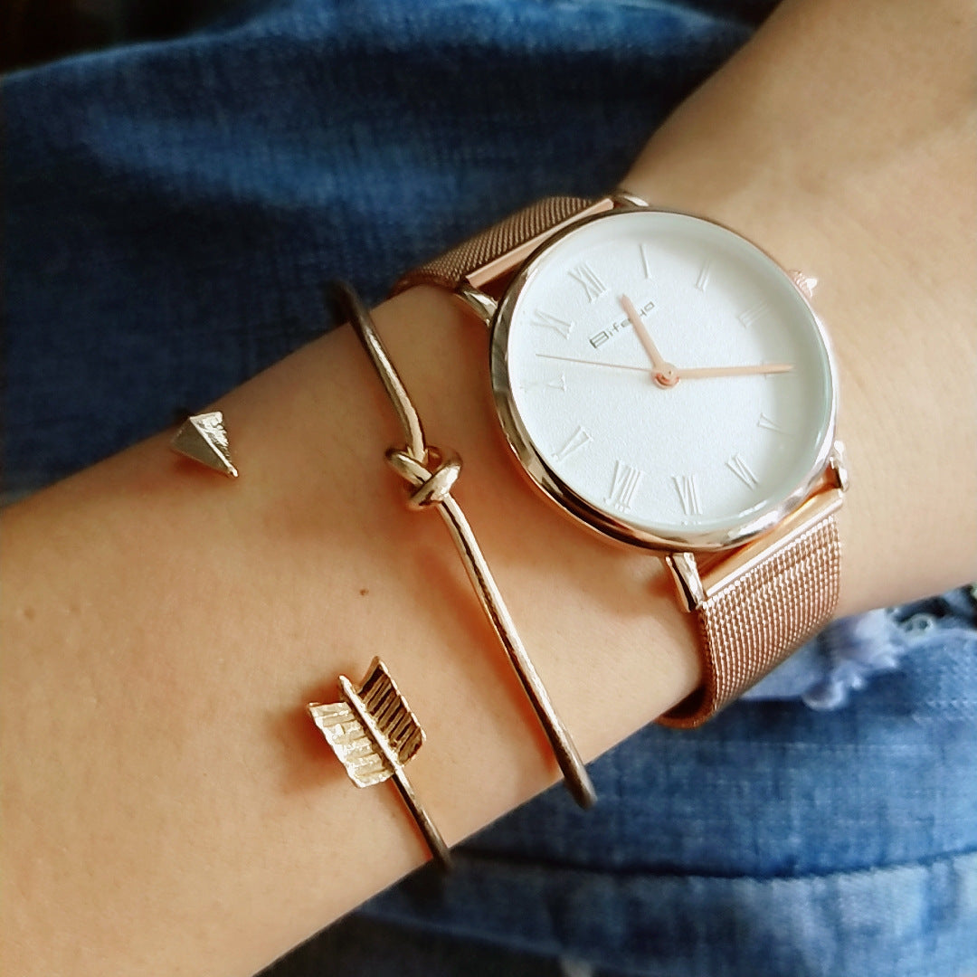 Women's Vintage Cuff Bracelet - Arrow Knotted Design for a Unique and Stylish Look