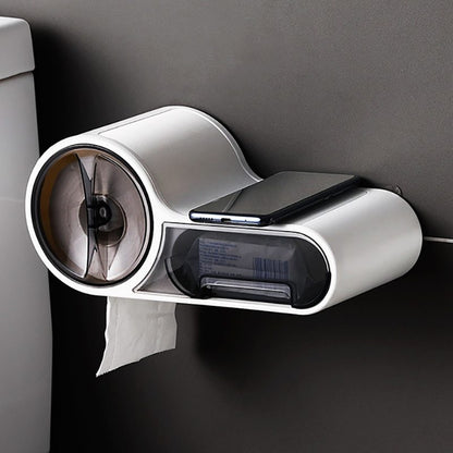 Premium Bathroom Toilet Paper Holder - Elegant Wall-Mount Storage Solution for Modern Bathrooms