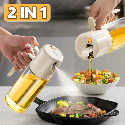 Premium 2-in-1 Oil Sprayer & Vinegar Mister - Healthy Cooking Dispenser | Control Your Oil Intake