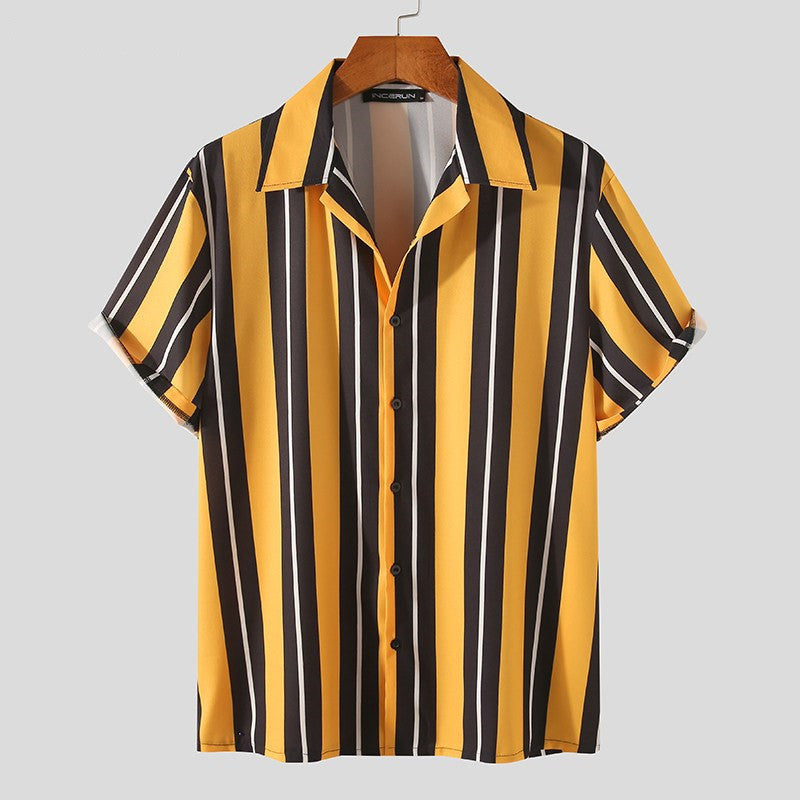 Soft Casual Shirt for Men – Summer Streetwear Short Sleeve Top
