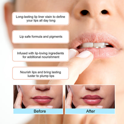 Professional Waterproof Plumping Lip Liner – Long-Lasting Definition with Hyaluronic Acid & Vitamin E