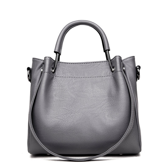 Fashion Women's Retro Bucket Bag – Soft Leather Handbag for Stylish Everyday Wear