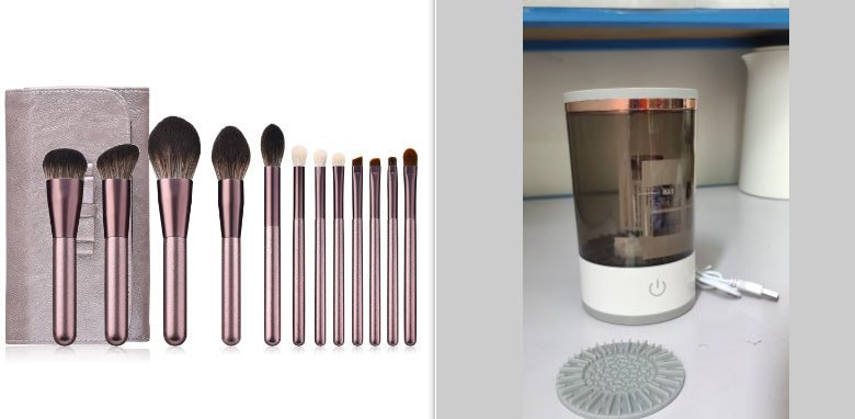 Electric Makeup Brush Cleaner - USB Rechargeable Automatic Cosmetic Brush Cleaning Tool