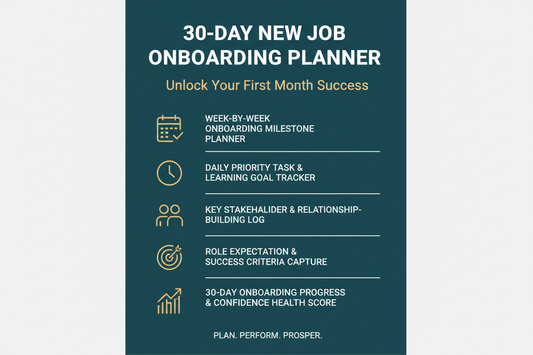 30-Day New Job Onboarding Planner - Feature Card