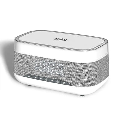 Premium Smart Alarm Clock - 4-in-1 Bedside Station with Bluetooth Speaker, Wireless Charging & Night Light