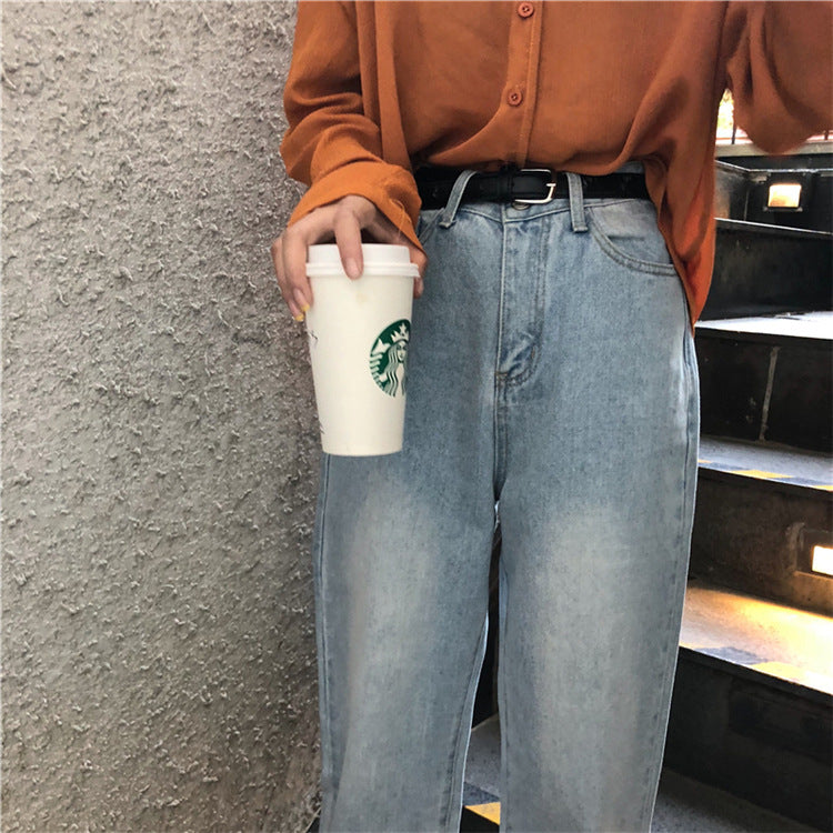 Women's High-Waisted Stretch Jeans – Slim Fit Denim Pants for Casual or Streetwear Outfits