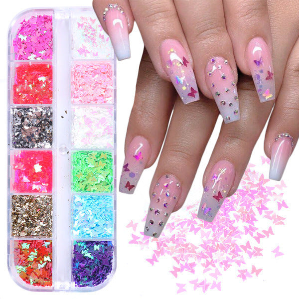 Professional Butterfly Nail Art Sequins – Holographic Glitter Collection for Stunning DIY Nail Designs