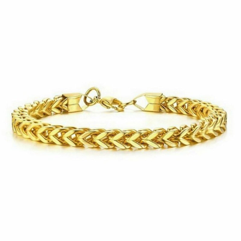 Stylish Men's Stainless Steel Charm Chain Bracelet Personality Male Jewelry
