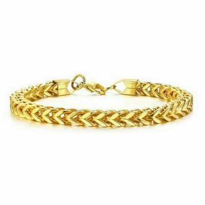 Stylish Men's Stainless Steel Charm Chain Bracelet Personality Male Jewelry