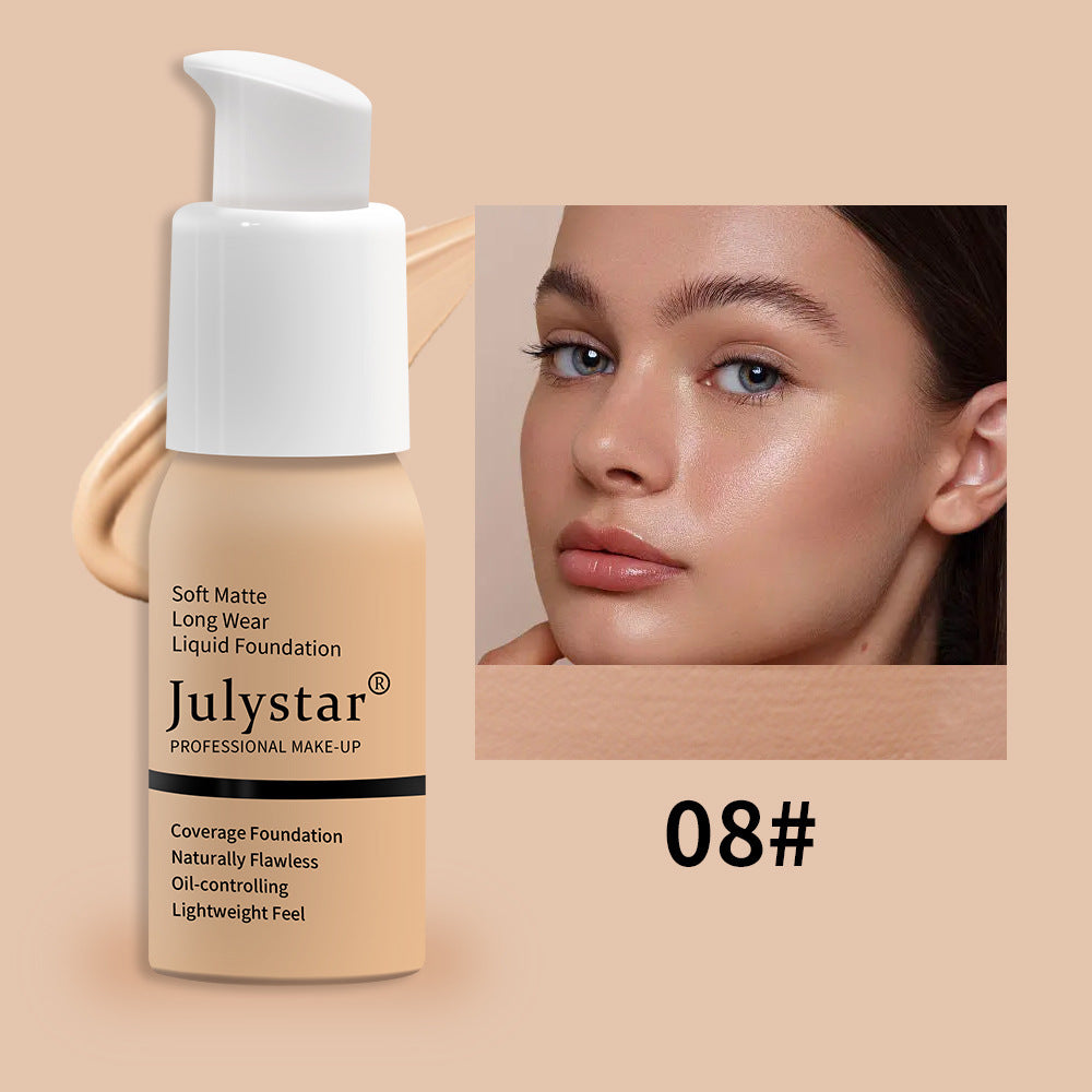 Premium Liquid Foundation - Waterproof Long-Lasting Concealer | Full Coverage Makeup in 10 Shades