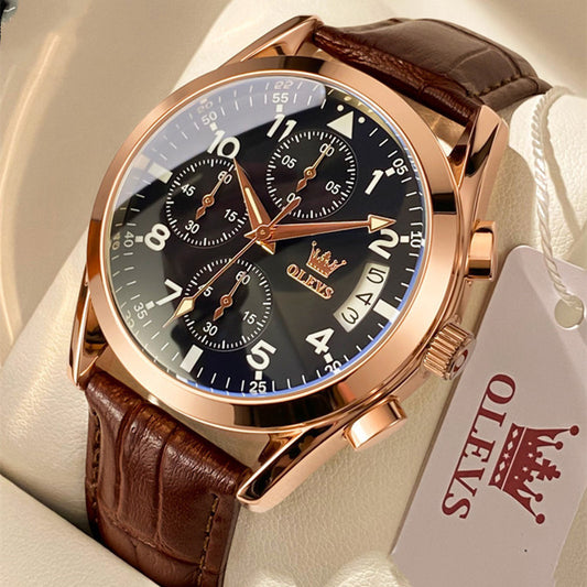 Luxury Men's Waterproof Luminous Quartz Watch - Stylish and Durable Wristwatch for Men