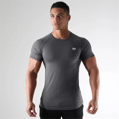 Quick Dry Gym T-Shirt for Men, Short Sleeve Running Workout Shirt