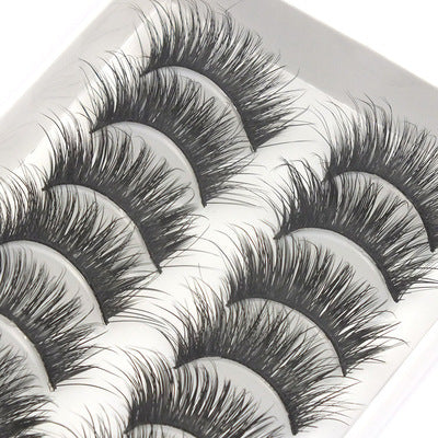 Professional Handcrafted False Eyelashes – 10 Pairs Premium Synthetic Lashes for Natural Volume & Stunning Eyes