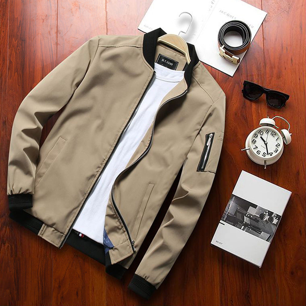 Trendy Casual Men's Baseball Jacket – Youth Fashion Uniform