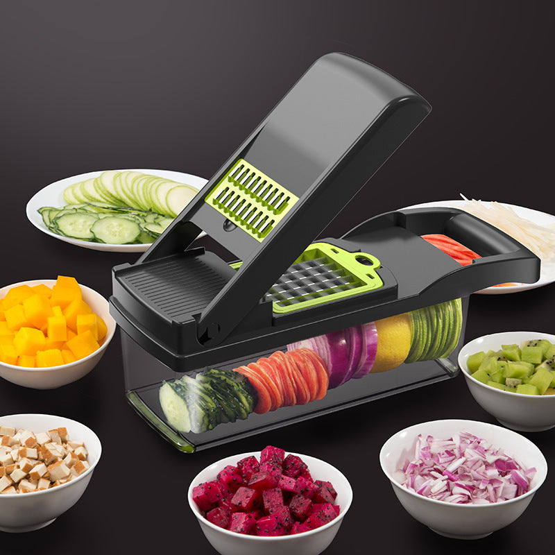 Professional 12-in-1 Vegetable Cutter & Mandoline Slicer | Restaurant-Quality Kitchen Tool