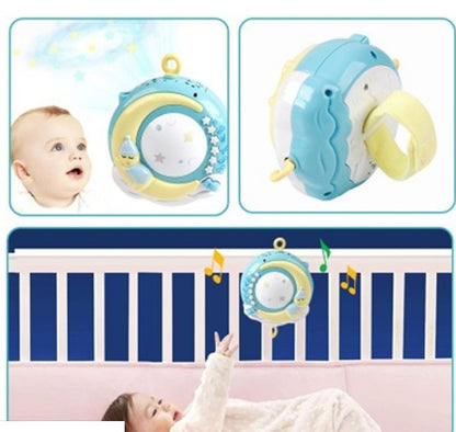 Musical Baby Crib Mobile with Projection – Rotating Mobile Bed Bell Toy for Newborn Infant