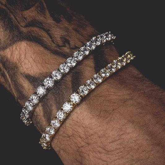 Hip Hop Iced Out Single Row Rhinestone Chain Bracelet - Jewelry for Stylish Looks