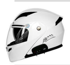 Premium Bluetooth Motorcycle Helmet - Advanced Wireless Communication System with Built-in FM Radio & Audio