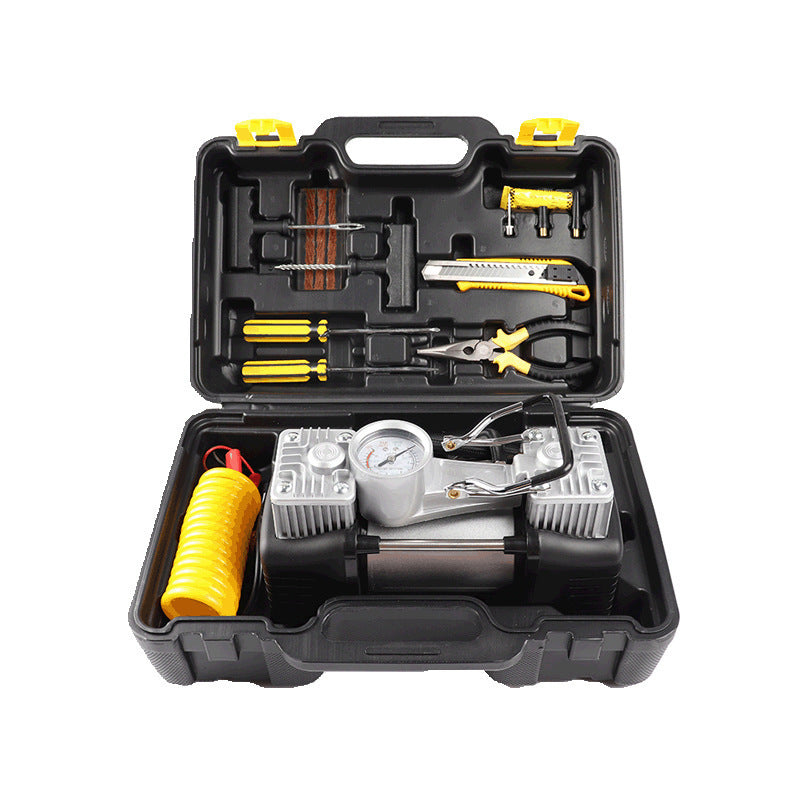 Professional Electric Tire Repair Kit - Complete Portable Emergency Tool Box for Instant Car Tire Fixes