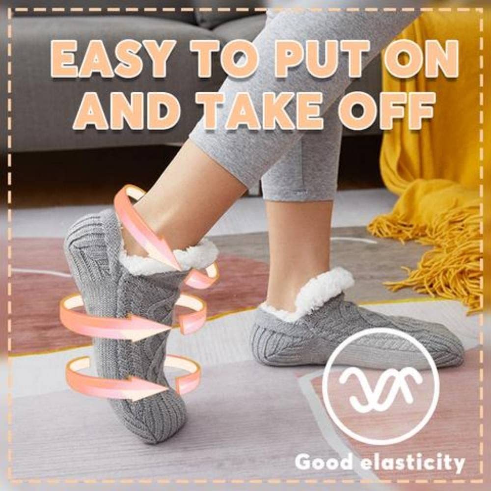 Winter Woolen Socks for Women – Thick, Warm Non-Slip Foot Warmers & Bedroom Slippers