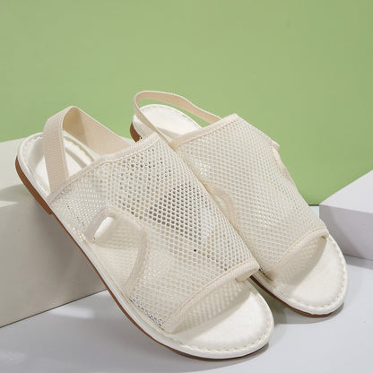 Unisex Mesh Sandals – Summer Casual Breathable Flat Beach Shoes for Women & Men