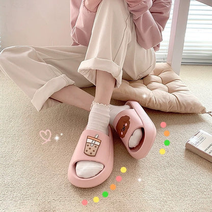 Women's Summer Indoor Bath Slippers – Thick-Bottomed Home Bathroom Shoes for Comfort