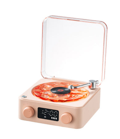Premium Retro Turntable Bluetooth Speaker - Vintage Record Player Design with RGB Projection & Hi-Fi Stereo Sound
