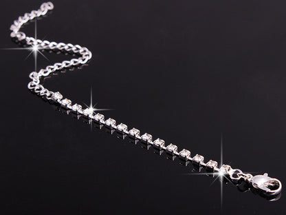 4-Piece Rhinestone Necklace Set with Earrings, Ring, and Bracelet - Elegant Fashion Jewelry for Women