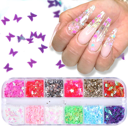 Professional Butterfly Nail Art Sequins – Holographic Glitter Collection for Stunning DIY Nail Designs