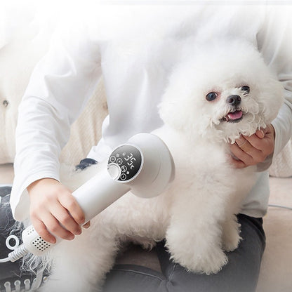 Professional Smart Pet Hair Dryer - Silent 2-in-1 Blow Dryer & Grooming Comb for Dogs & Cats