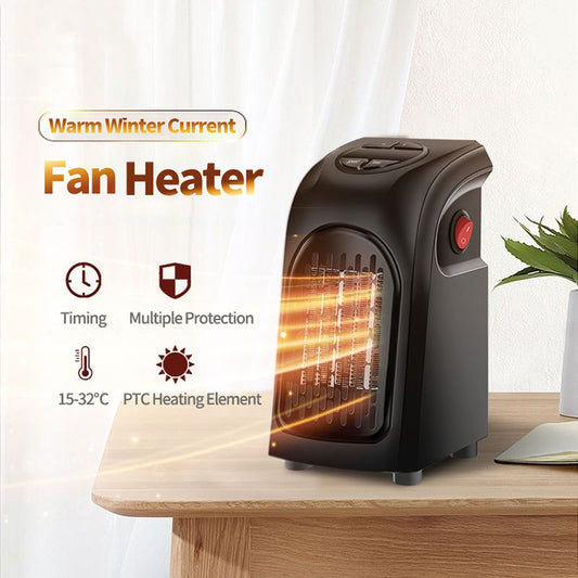 Compact PTC Ceramic Space Heater - Portable Electric Room Warmer with Timer & Adjustable Temperature