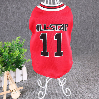 Premium Sports Dog Vest - Stylish Soccer-Themed Pet Apparel for Spring & Summer
