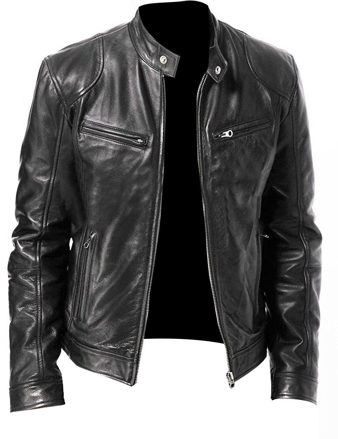 Slim Fit Leather Jacket for Men – Stylish and Trendy Leather Outerwear