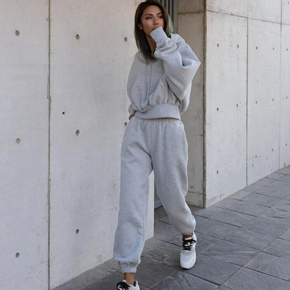 Women’s Casual Hoodie Coat Sports Suit – New Autumn and Winter Hoodie Tracksuit