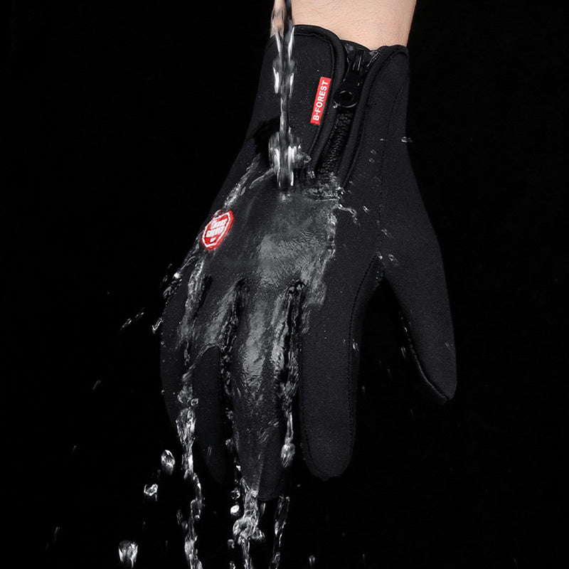 Premium Winter Motorcycle Gloves - Waterproof Touchscreen Compatible with Fleece Lining for Ultimate Warmth & Control