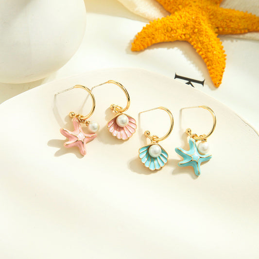 Elegant Shell Pearl Earrings – Classic Jewelry for Women
