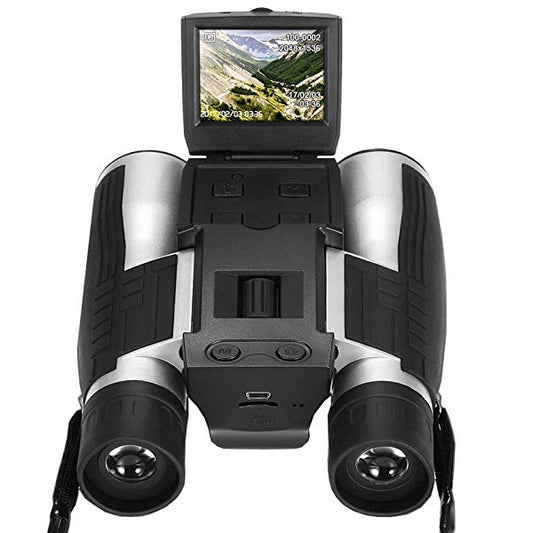 12x32 Digital Camera Binoculars – High Magnification, Compact Design, Built-in Camera for Outdoor Photography