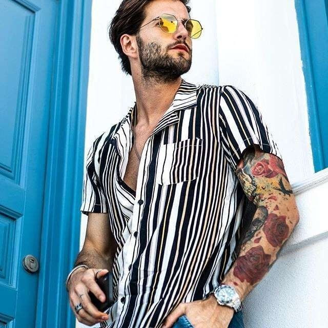 Men’s Summer Holiday Hawaiian Shirts Casual Floral Beach Shirt