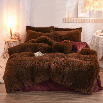 Premium Luxury Fleece Duvet Cover Set - Ultra-Plush Winter Bedding Collection for Ultimate Comfort