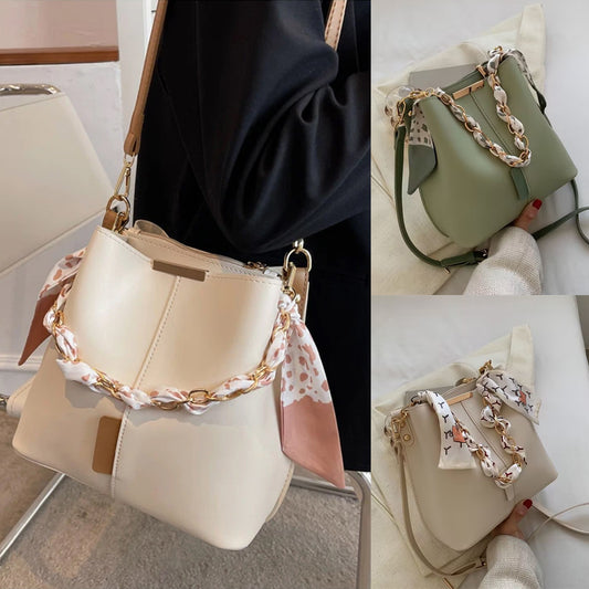 Autumn Winter Women's Fashion Bucket Bag – Versatile Crossbody Underarm Shoulder Handbag