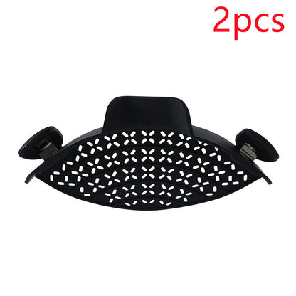 Premium Silicone Pot Drain Stopper - Heat-Resistant Spill Guard & Side Strainer | Kitchen Safety Essential