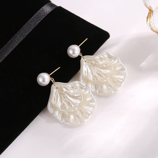 Pearl and Shell Earrings - New Style for Women