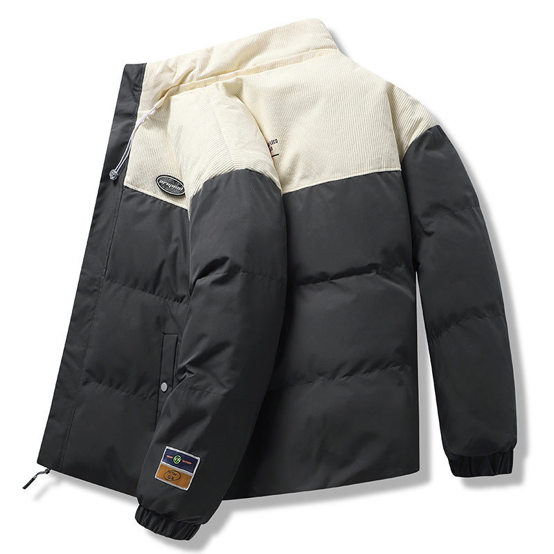 Men's Winter Warm Casual Stand-Up Collar Down Cotton Coat – Fashion Loose Sports Thickened Outwear Coats