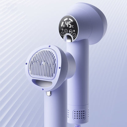 Professional Smart Pet Hair Dryer - Silent 2-in-1 Blow Dryer & Grooming Comb for Dogs & Cats