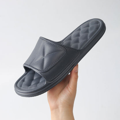Women's Summer Plaid Bathroom Slippers – Lightweight Non-Slip Home Shoes for Daily Comfort