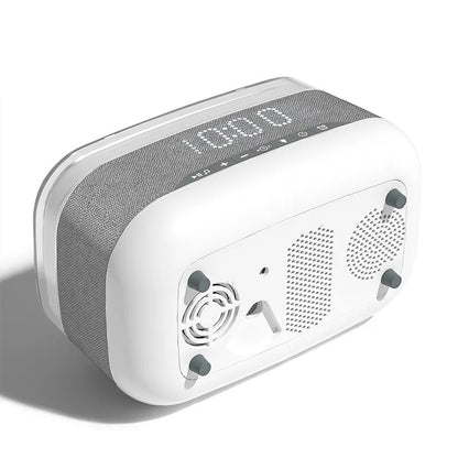 Premium Smart Alarm Clock - 4-in-1 Bedside Station with Bluetooth Speaker, Wireless Charging & Night Light